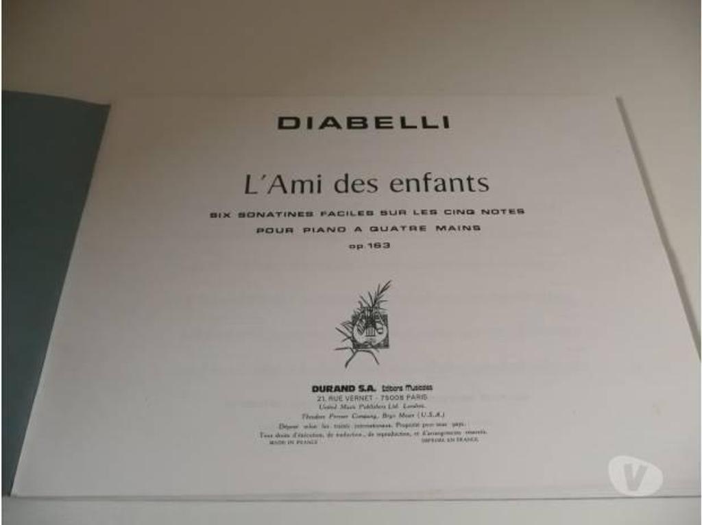 Instruments de musique Seine-et-Marne Meaux - 77100 - Photos Vivastreet PARTITIONS PIANO L'AMI DES ENFANTS - DIABELLI