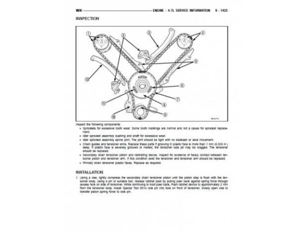 Pièces et services auto Ardèche Bourg St Andeol - 07700 - Photos Vivastreet Manuel atelier JEEP Grand Cherokee WK-WH 2005-2008