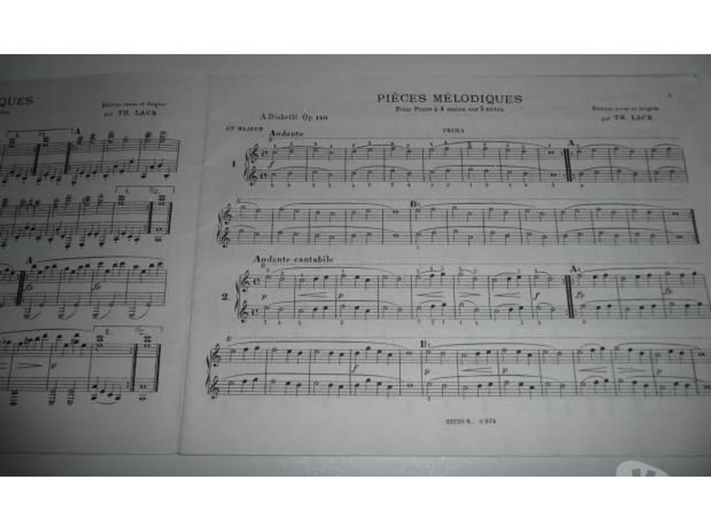 Instruments de musique Seine-et-Marne Meaux - 77100 - Photos Vivastreet PARTITIONS PIANO DIABELLI/JOIES DE LA JEUNESSE PIECES MELODI