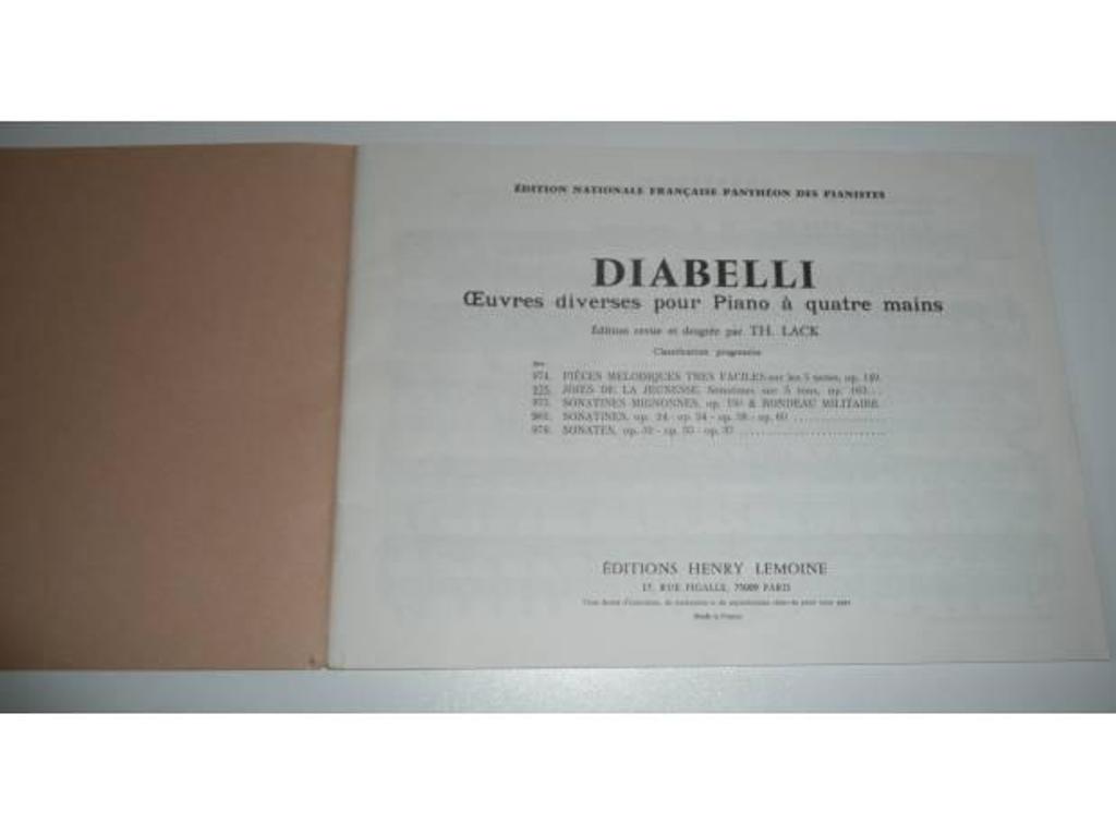 Instruments de musique Seine-et-Marne Meaux - 77100 - Photos Vivastreet PARTITIONS PIANO DIABELLI/JOIES DE LA JEUNESSE PIECES MELODI