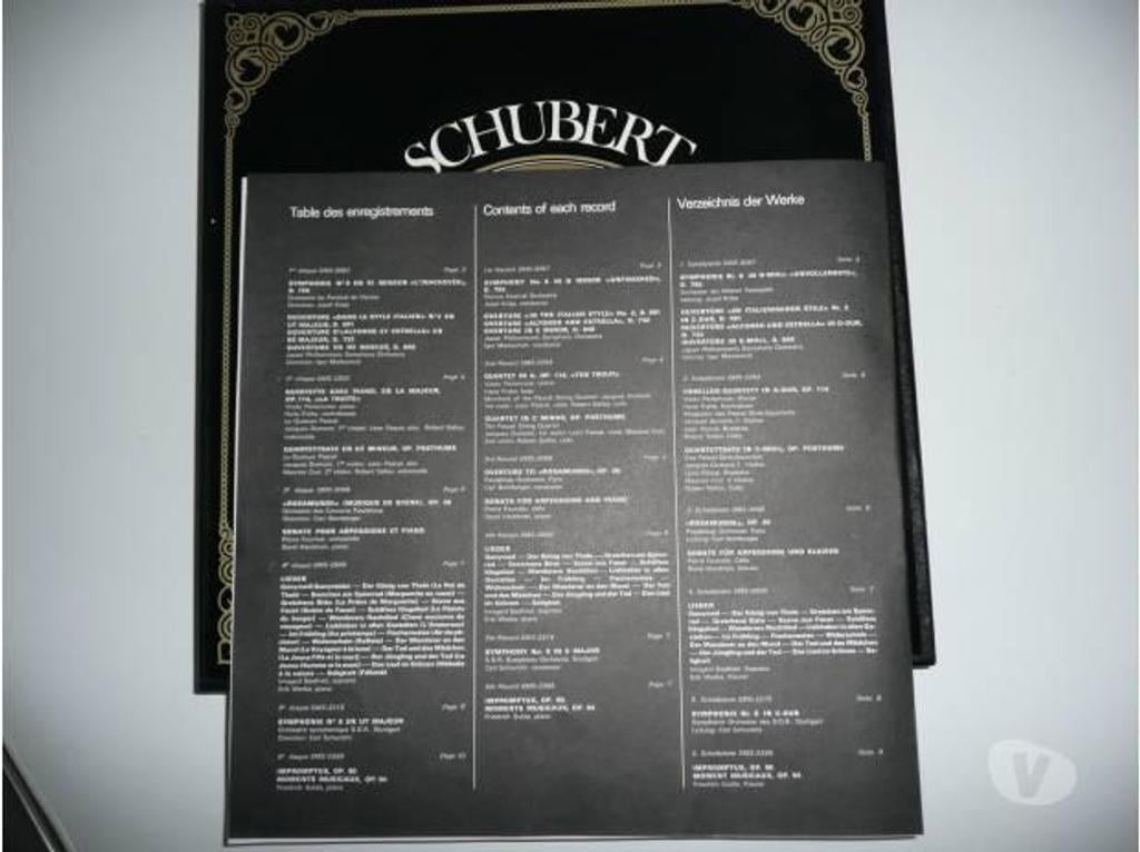 Collection Seine-et-Marne Mareuil les Meaux - 77100 - Photos Vivastreet 33 tours SCHUBERT Coffret GUILDE INTERNATIONALE DU DISQUE