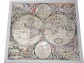 Travertin Tableau Carte de Monde