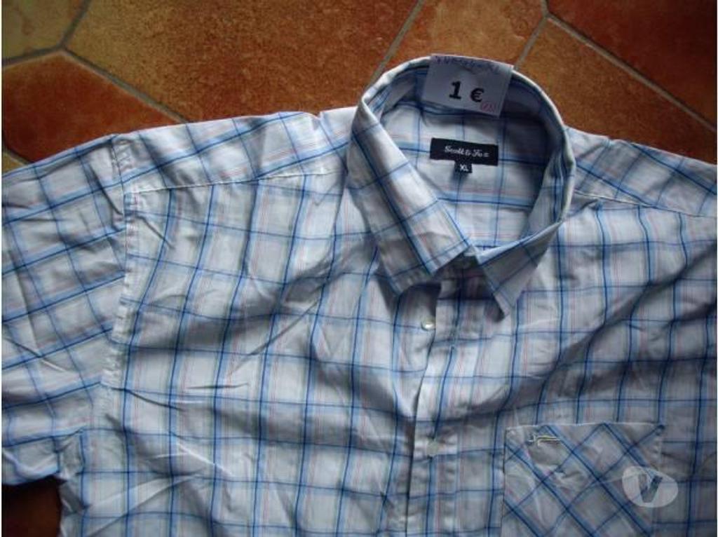 Vêtements occasion Bas-Rhin Bouxwiller - 67330 - Photos Vivastreet Chemises Homme manches courtes T43-44 ou TXL à 1 €