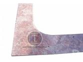 Margelle d'angle en travertin rose
