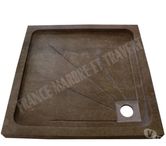 Travertin Noce Bac A Douche 90x90x8 cm
