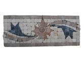 Travertin Multi couleur Mosaïque Frises