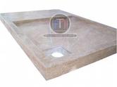  Travertin Classique Bac a douche Grande 130x90x8 cm Adoucie