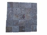 Travertin Noce 10x10x1 cm Antique Rustique 