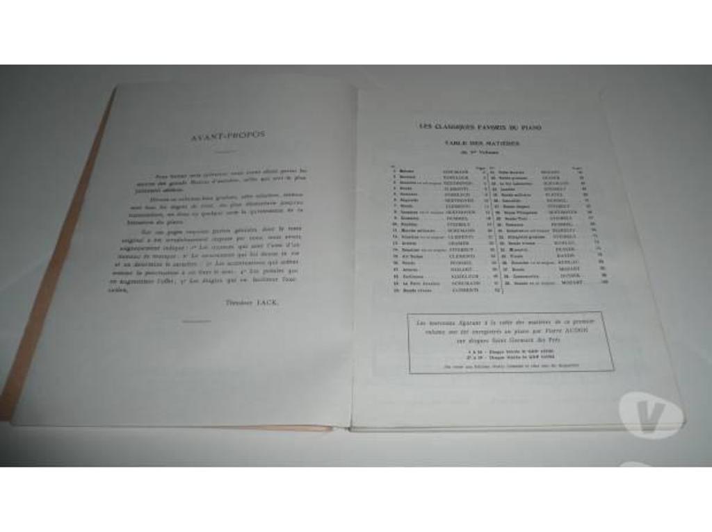 Livres occasion Seine-et-Marne Meaux - 77100 - Photos Vivastreet LES CLASSIQUES FAVORIS DU PIANO Th. LAICK