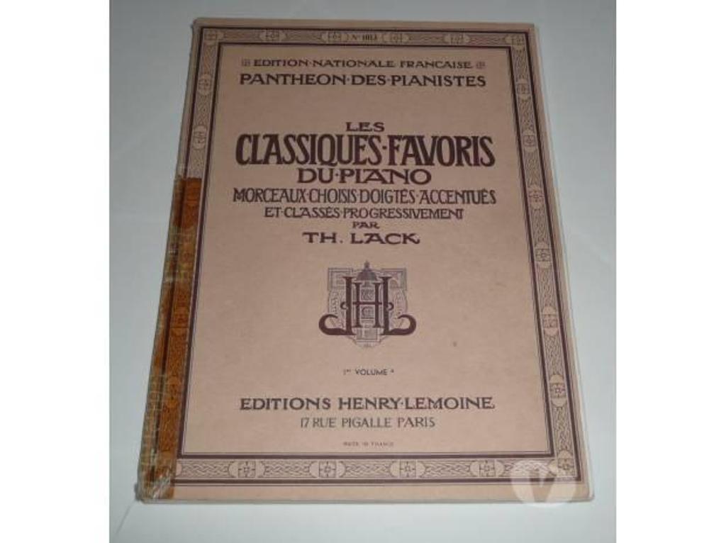 Livres occasion Seine-et-Marne Meaux - 77100 - Photos Vivastreet LES CLASSIQUES FAVORIS DU PIANO Th. LAICK