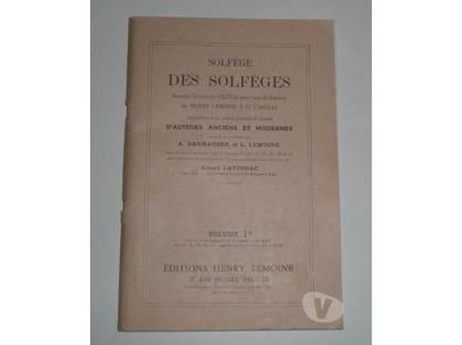 Livres occasion Meaux Seine-et-Marne - Photos Vivastreet Partitions SOLFEGE DES SOLFEGES Volume 1A
