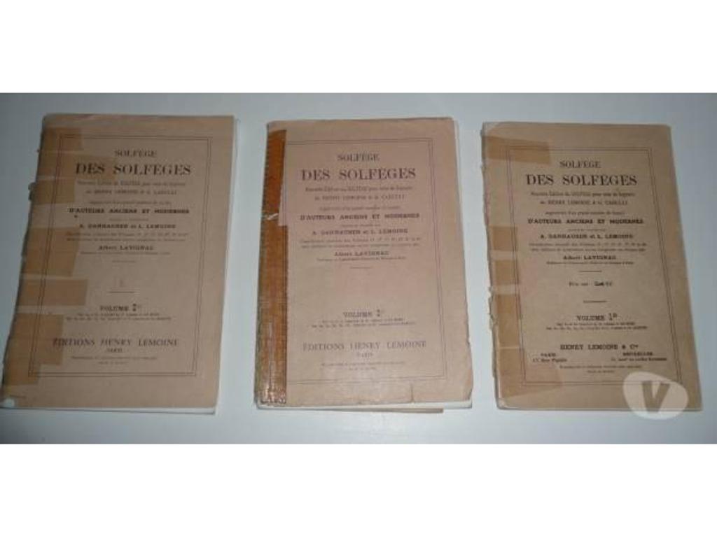 Livres occasion Seine-et-Marne Meaux - 77100 - Photos Vivastreet PARTITIONS SOLFEGE DES SOLFEGES Volumes 2B - 2C - 1D