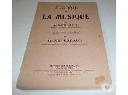 Livres occasion Meaux Seine-et-Marne - Photos Vivastreet THEORIE DE LA MUSIQUE A. DANHAUSER