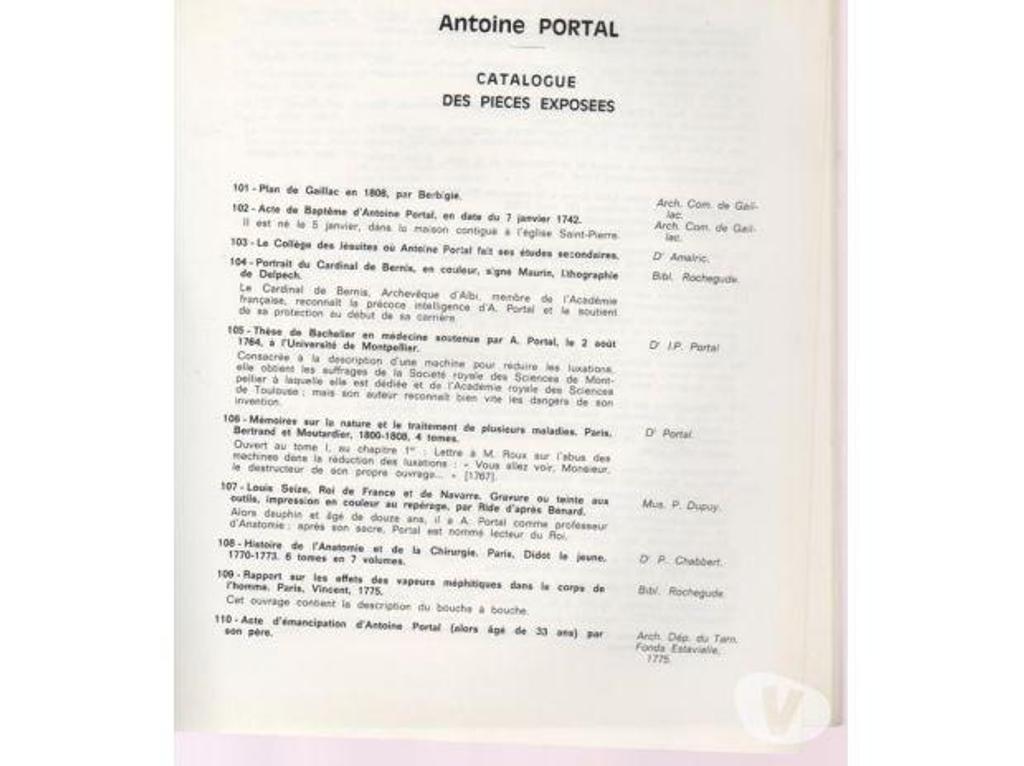 Livres occasion Tarn-et-Garonne Montauban - 82000 - Photos Vivastreet Le baron Antoine PORTAL, Philippe PINEL et les médecins tarn