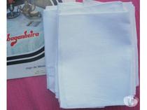 VINTAGE 12 serviettes de table en coton blanc NEUF