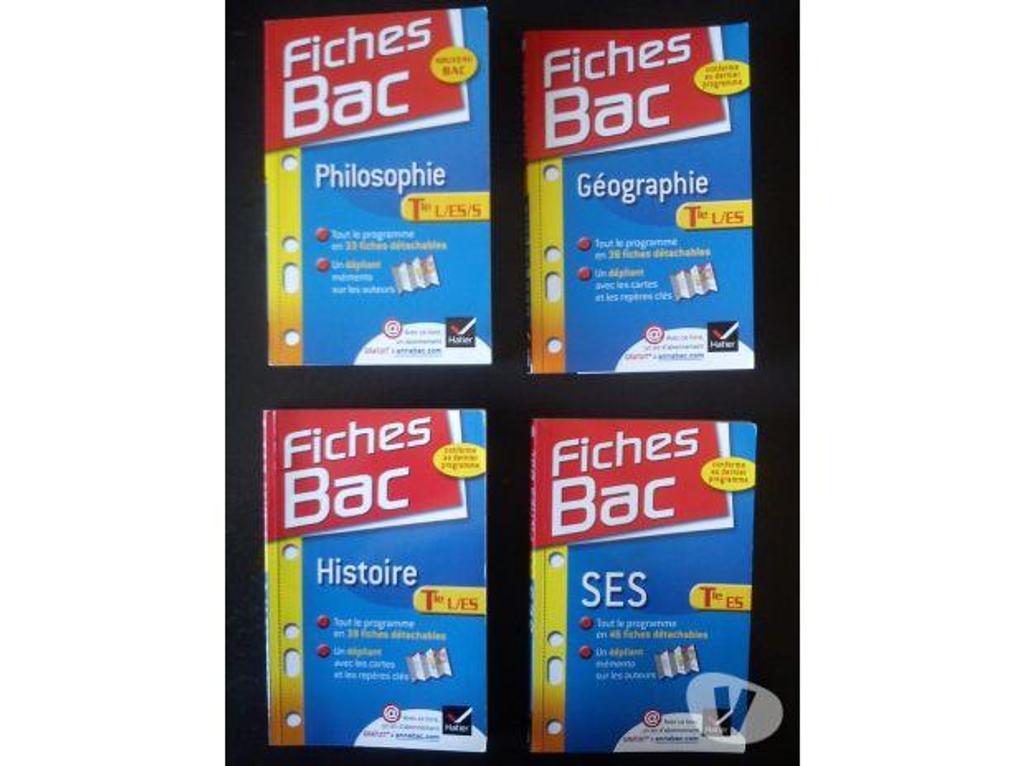 Livres occasion Charente Chavenat - 16320 - Photos Vivastreet Fiches BAC neuves