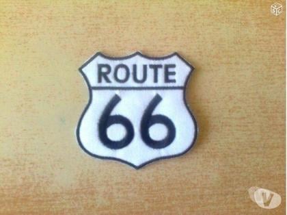 Pièces et services moto Carnon Hérault - Photos Vivastreet Écusson route 66 noir et blanc thermocollant 7x7cm