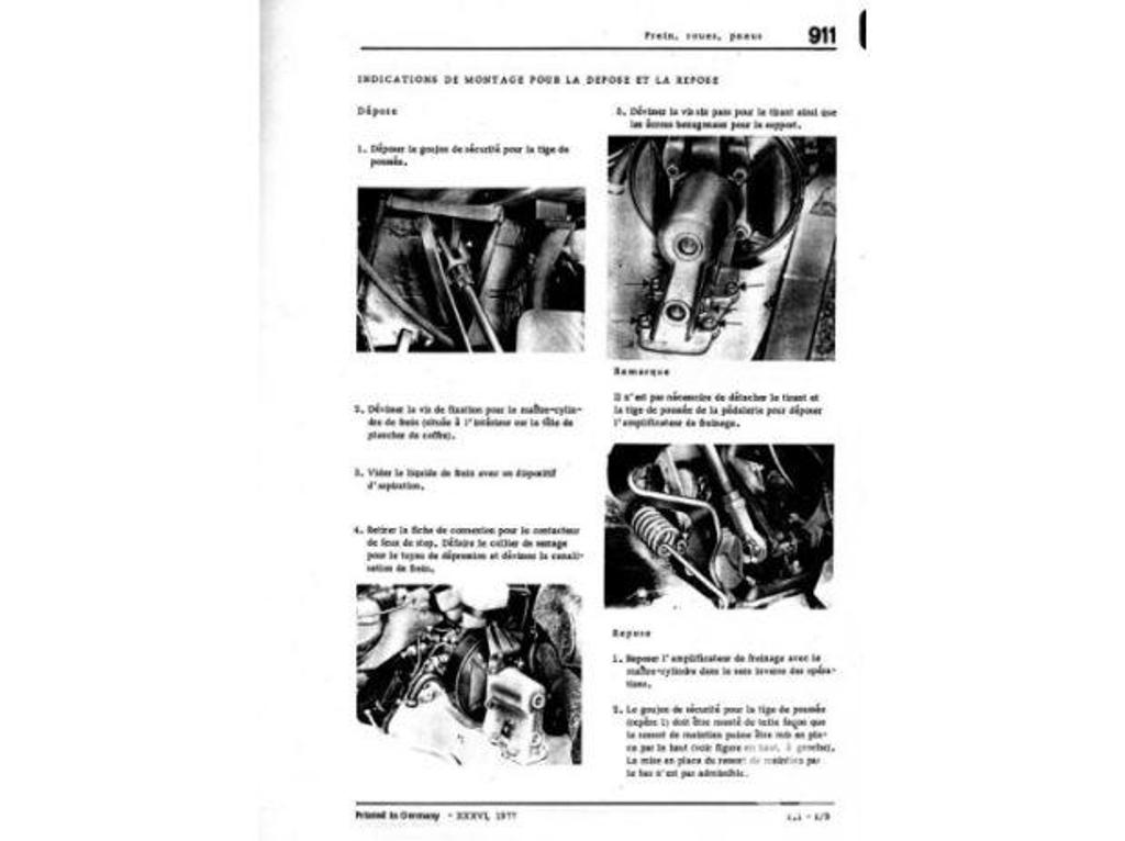 Pièces et services auto Ardèche St Remeze - 07700 - Photos Vivastreet Manuel atelier Porsche 911 - 1972 - 1983 - Fr.