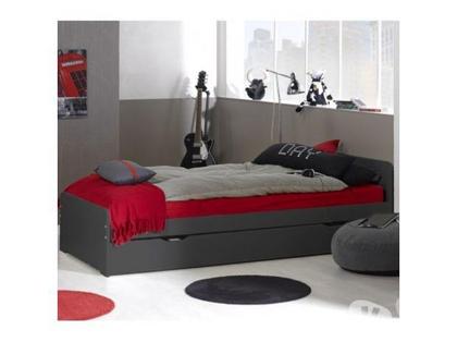 Ameublement - art de la table Tourcoing Nord - Photos Vivastreet Pack lit gigogne 90x200 + matelas anthracite Adèle