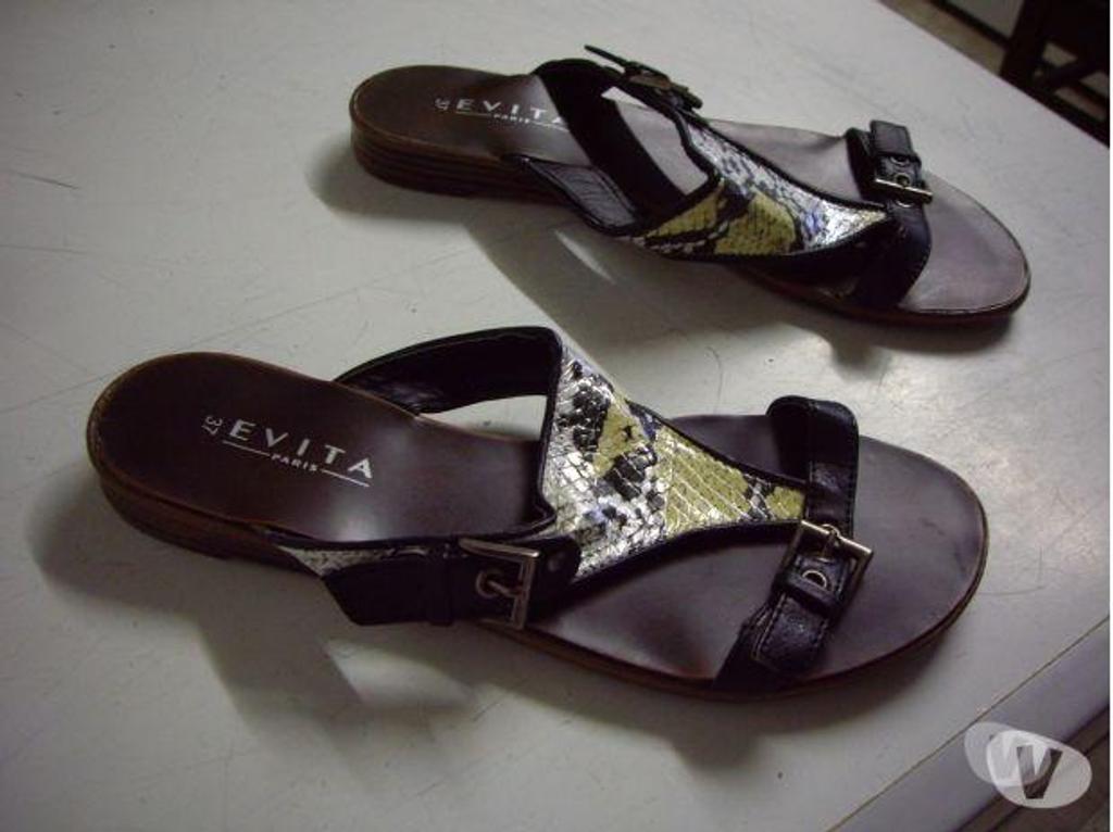 Chaussures Bas-Rhin Bouxwiller - 67330 - Photos Vivastreet Mules lézardés Gris-Jaune pt 37 - neuves- à 5 €