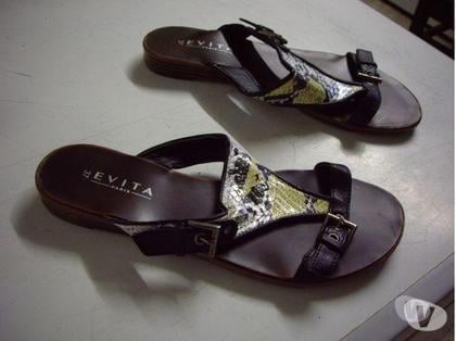 Chaussures et bottes occasion Bouxwiller Bas-Rhin - Photos Vivastreet Mules lézardés Gris-Jaune pt 37 - neuves- à 5 €