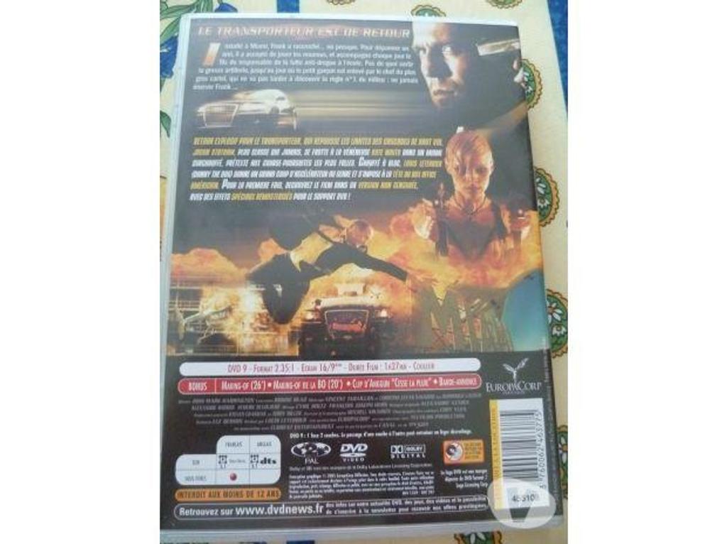 DVD occasion Moselle Feves - 57280 - Photos Vivastreet DVD transporteur action film cinema TV statham jason USA 
