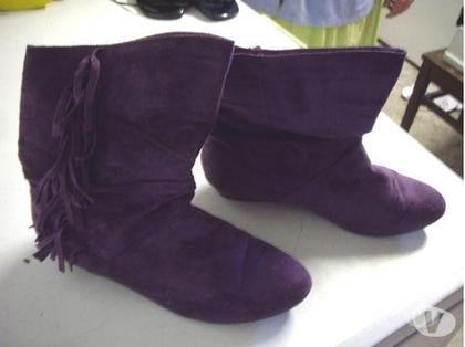 Chaussures et bottes occasion Bouxwiller Bas-Rhin - Photos Vivastreet Bottines Violet à franges- pt 41