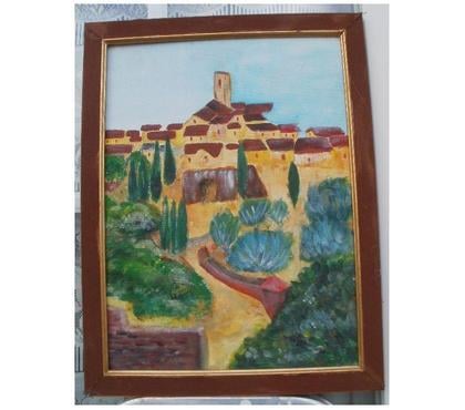 Décoration - art Montauban Tarn-et-Garonne - Photos Vivastreet Peinture village perché du Sud de la France