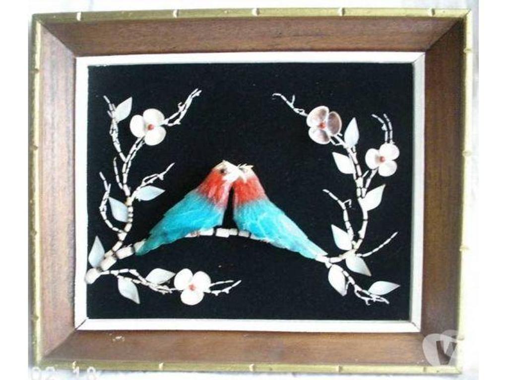 Décoration - art Tarn-et-Garonne Montauban - 82000 - Photos Vivastreet TABLEAU ARTISANAL en RELIEF, création unique, perruches