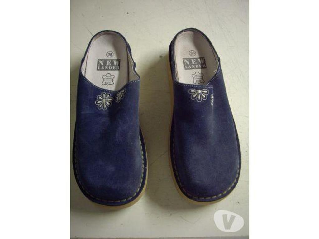 Chaussures Bas-Rhin Bouxwiller - 67330 - Photos Vivastreet Mules en Bleu Daim à fleurs New Lander pt 38 à 6 €