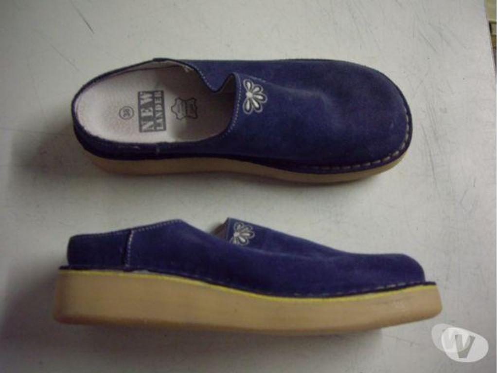 Chaussures Bas-Rhin Bouxwiller - 67330 - Photos Vivastreet Mules en Bleu Daim à fleurs New Lander pt 38 à 6 €