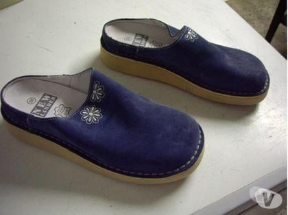 Chaussures Bouxwiller Bas-Rhin - Photos Vivastreet Mules en Bleu Daim à fleurs New Lander pt 38 à 6 €