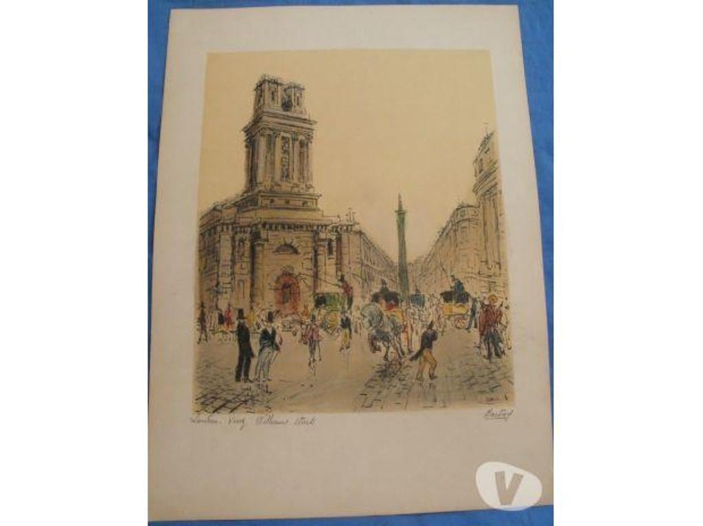 Décoration - art Tarn-et-Garonne Montauban - 82000 - Photos Vivastreet Gravure signée BARDAY LONDON - KING WILLIAM STREET
