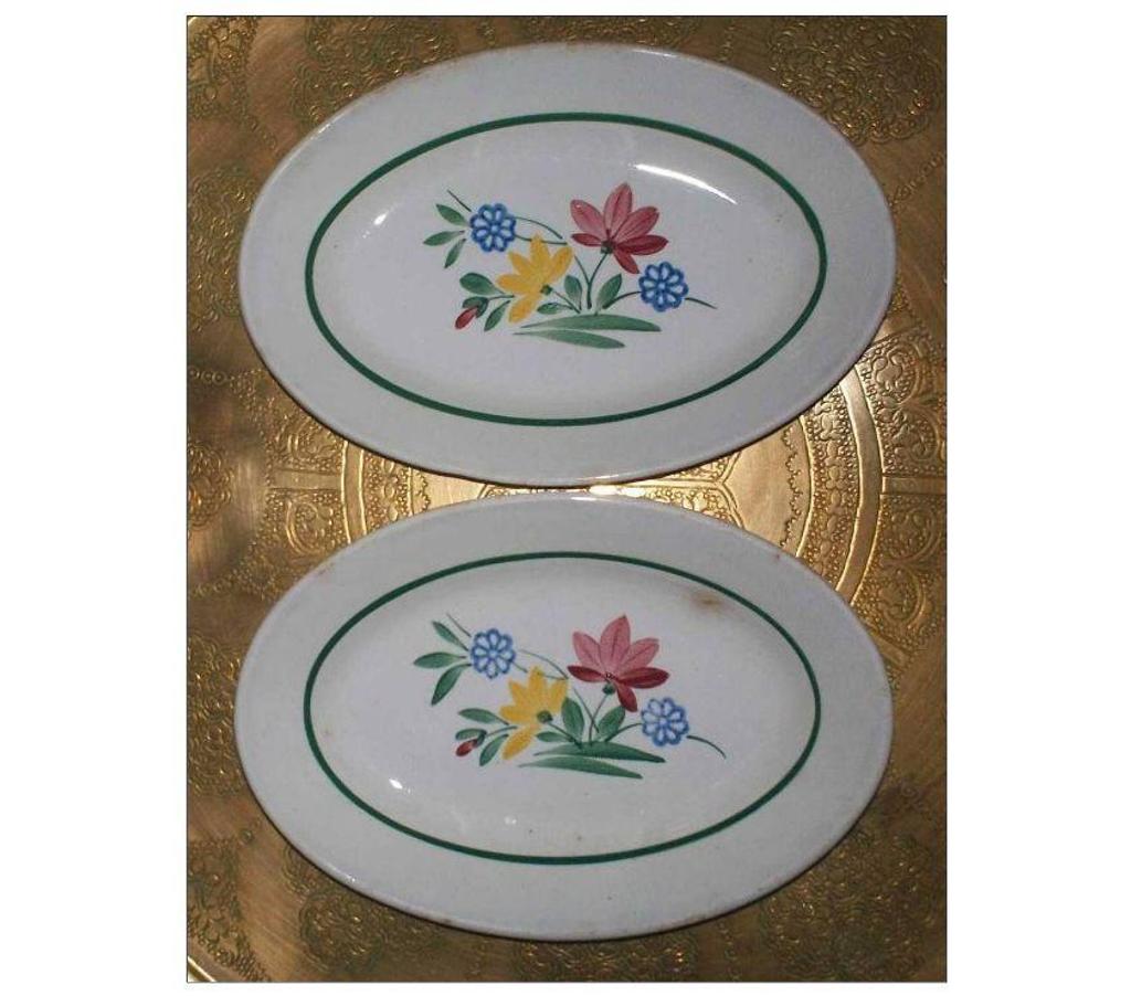Décoration - art Tarn-et-Garonne Montauban - 82000 - Photos Vivastreet Lot de 2 plats ovales DIGOIN SARREGUEMINES DOUGLAS