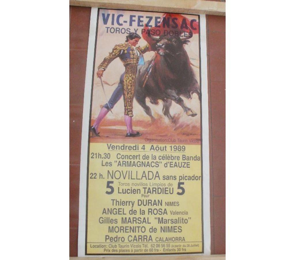 Décoration - art Tarn-et-Garonne Montauban - 82000 - Photos Vivastreet Affiche tauromachie VIC FEZENSAC Toros y paso dobles