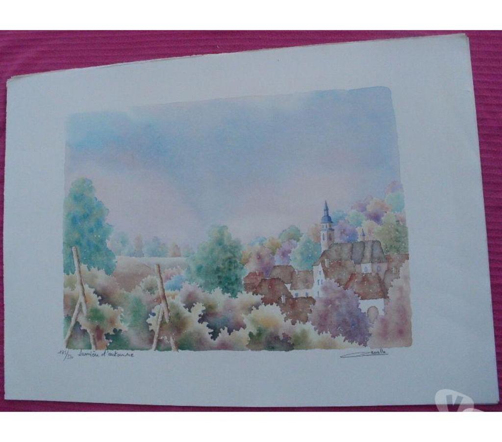 Décoration - art Tarn-et-Garonne Montauban - 82000 - Photos Vivastreet LUMIERE D´AUTOMNE Lithographie aquarelle de Salvador CAVALLE