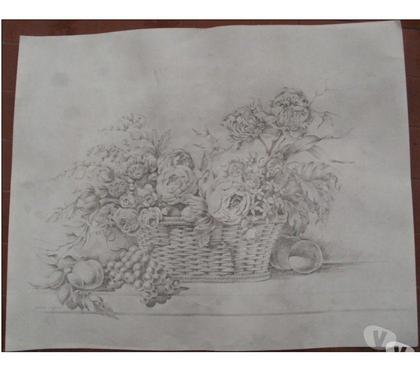 Décoration-Art-Antiquité Montauban Tarn-et-Garonne - Photos Vivastreet Reproduction dessin de Jacques VILLEMUR, bouquet de fleurs