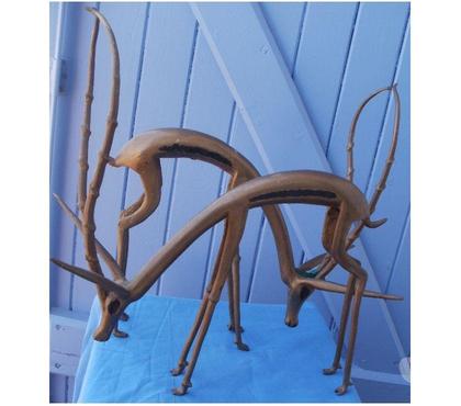 Décoration - art Montauban Tarn-et-Garonne - Photos Vivastreet Paire d'ANTILOPES en bronze Hauteur 37 cm