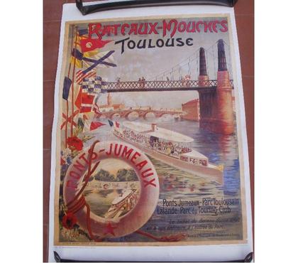 Décoration - art Montauban Tarn-et-Garonne - Photos Vivastreet Affiche bateaux mouches de Toulouse - Réédition