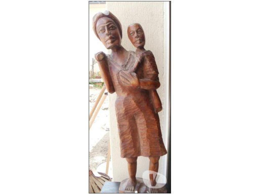 Décoration - art Tarn-et-Garonne Montauban - 82000 - Photos Vivastreet H 69 CM Statue bois, femme et enfant