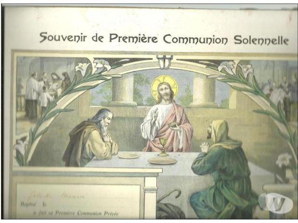 Décoration - art Tarn-et-Garonne Montauban - 82000 - Photos Vivastreet Souvenir Communion Solennelle 1920 (31 x42.5 cm)