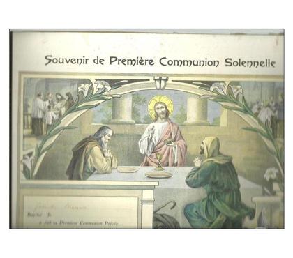 Décoration - art Montauban Tarn-et-Garonne - Photos Vivastreet Souvenir Communion Solennelle 1920 (31 x42.5 cm)