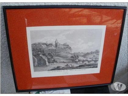 Décoration - art Montauban Tarn-et-Garonne - Photos Vivastreet Gravure Vue d'une porte et du pont de Fribourg