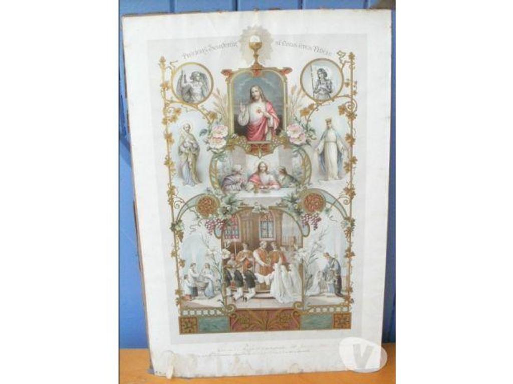 Collection Tarn-et-Garonne Montauban - 82000 - Photos Vivastreet Certificat Souvenir Communion 1913 Format 47 x 31.5 cm