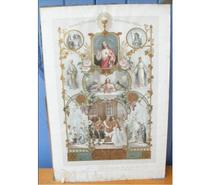 Certificat Souvenir Communion 1913 Format 47 x 31.5 cm