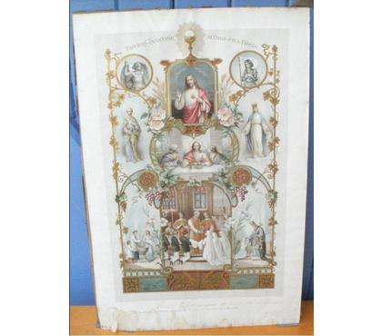 Collections Montauban Tarn-et-Garonne - Photos Vivastreet Certificat Souvenir Communion 1913 Format 47 x 31.5 cm