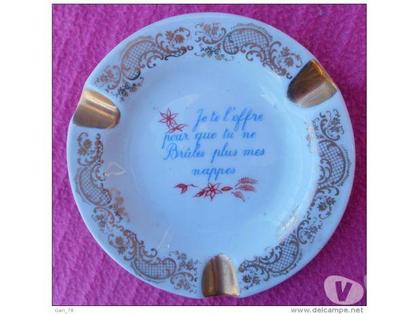 Décoration - art Montauban Tarn-et-Garonne - Photos Vivastreet CENDRIER en porcelaine,de Limoges avec texte