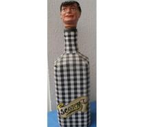 Bouteille vide SCOTCH Vintage, tête d'homme