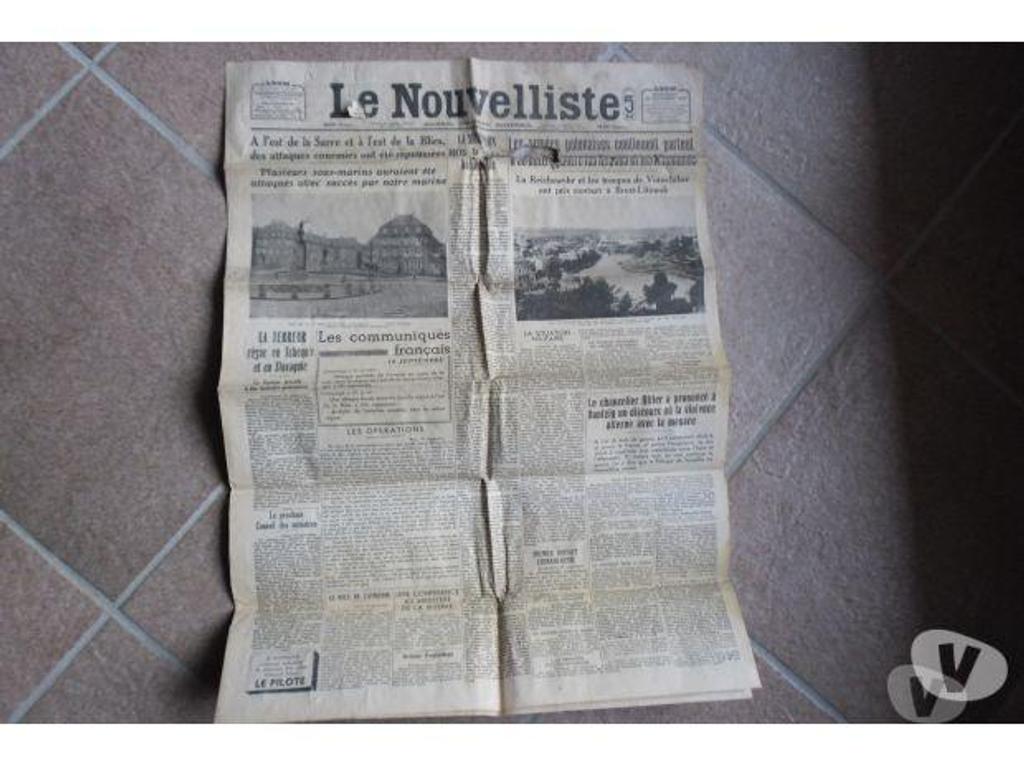 Collection Ain Collonges - 01550 - Photos Vivastreet Rare pour collectionneur journal du 20 septembre 1939