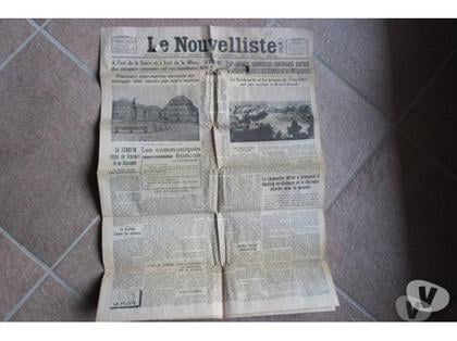 Collection Collonges Ain - Photos Vivastreet Rare pour collectionneur journal du 20 septembre 1939